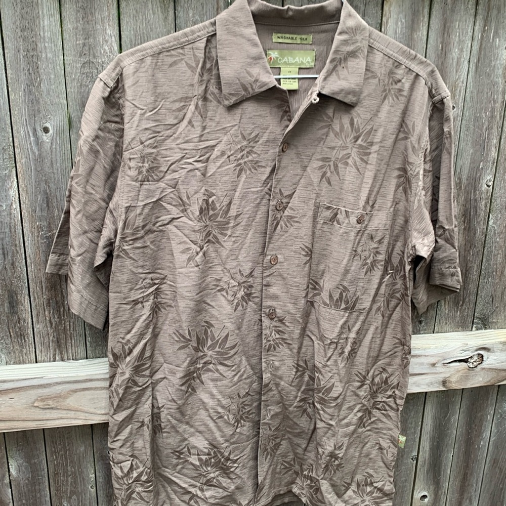Cabana large silk button down!
